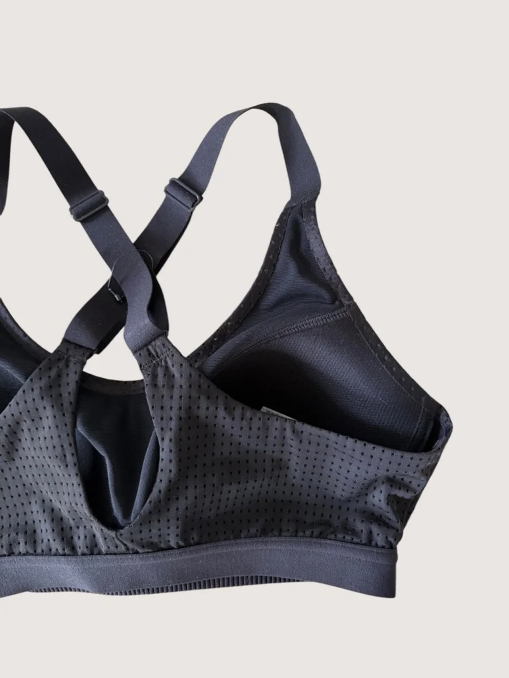 VSX Black Perforated Cross-Back Sports Bra